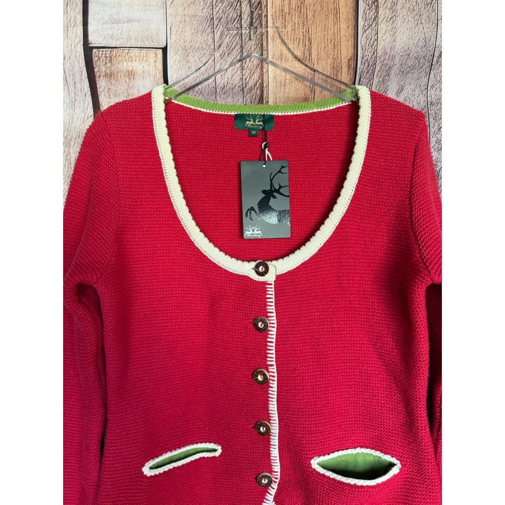 Wiesnkoenig Cardigan Sweater Karin Trachten Wool Alpine Oktoberfest Dirndl NWT - Picture 3 of 10